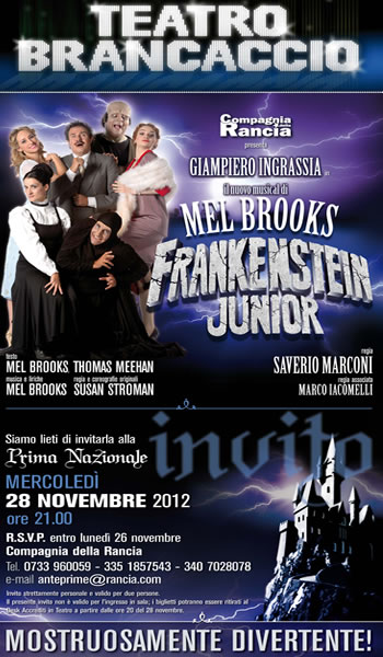 frankenstein junior teatro brancaccio roma musical